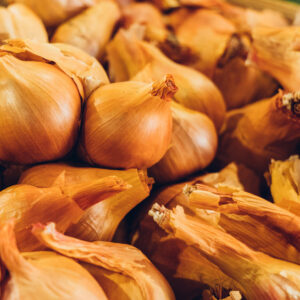 Shallots in pile